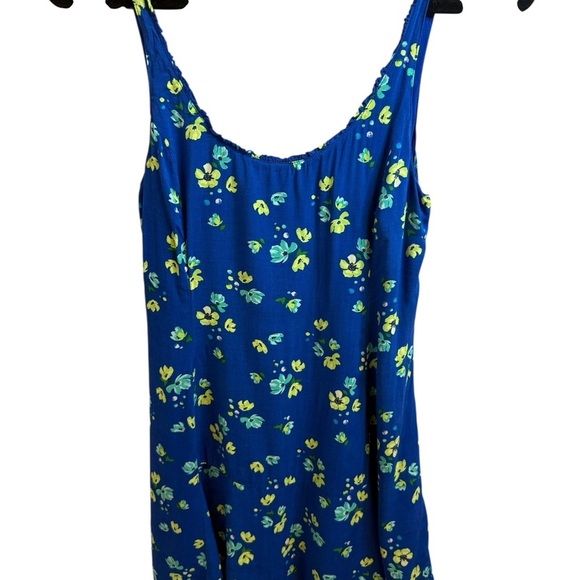 Hollister Dresses & Skirts - Hollister Blue and Yellow Floral Skater Dress